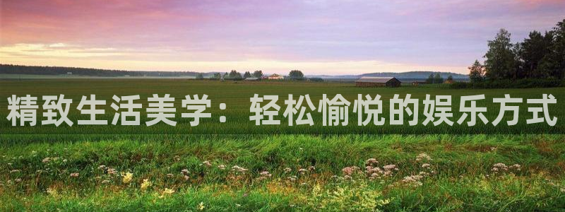 新宝5注册链接：精致生活美学：轻松愉悦的娱乐方式
